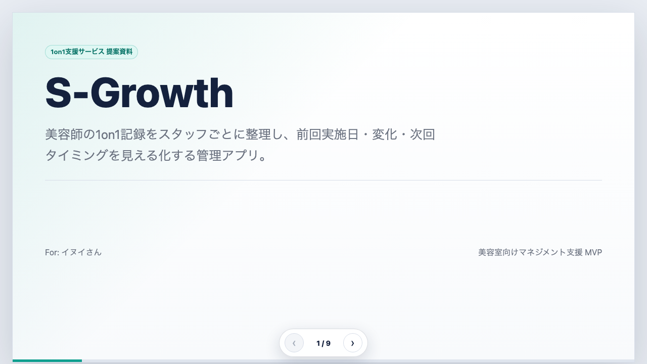 S-Growth提案資料の表紙